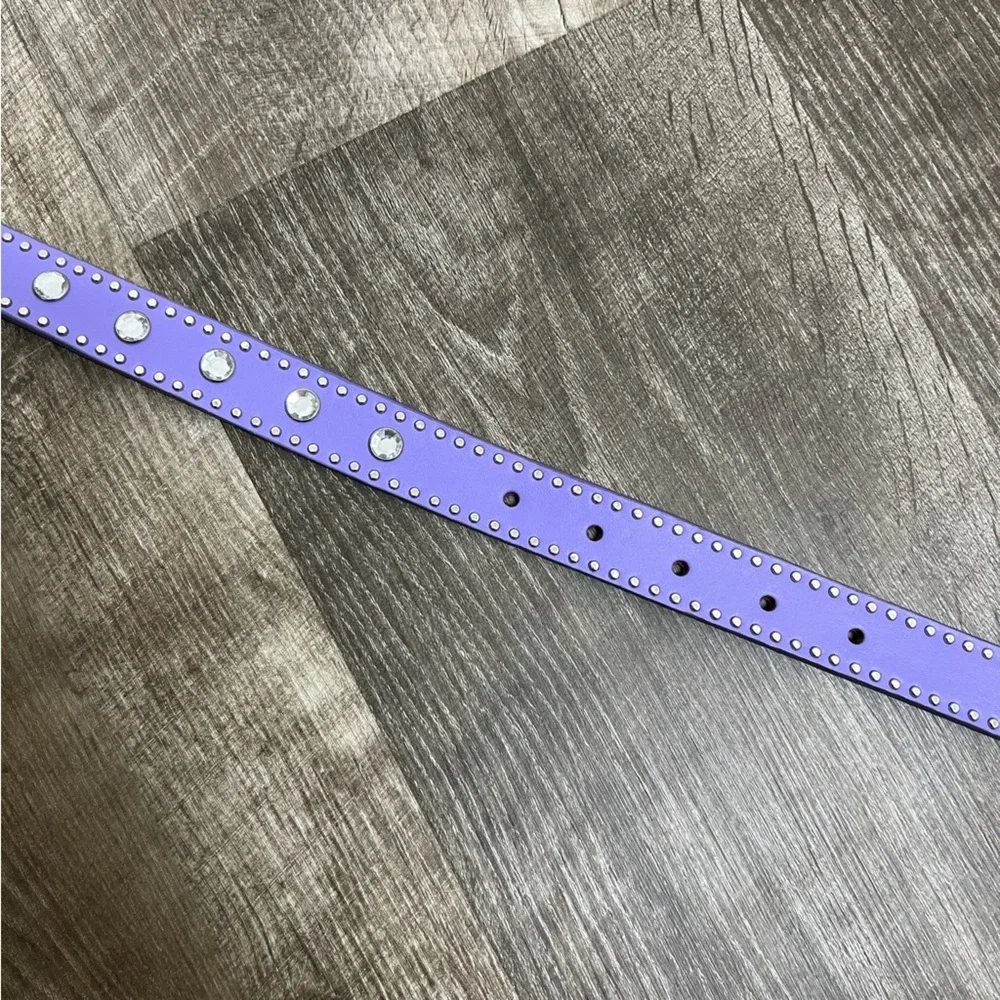 Nocona Purple Rhinestone Embellished Belt